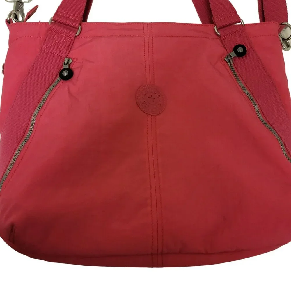 Kipling Pink Silver Laptop Messenger Bag Crossbody Travel Luggage TM2041-570